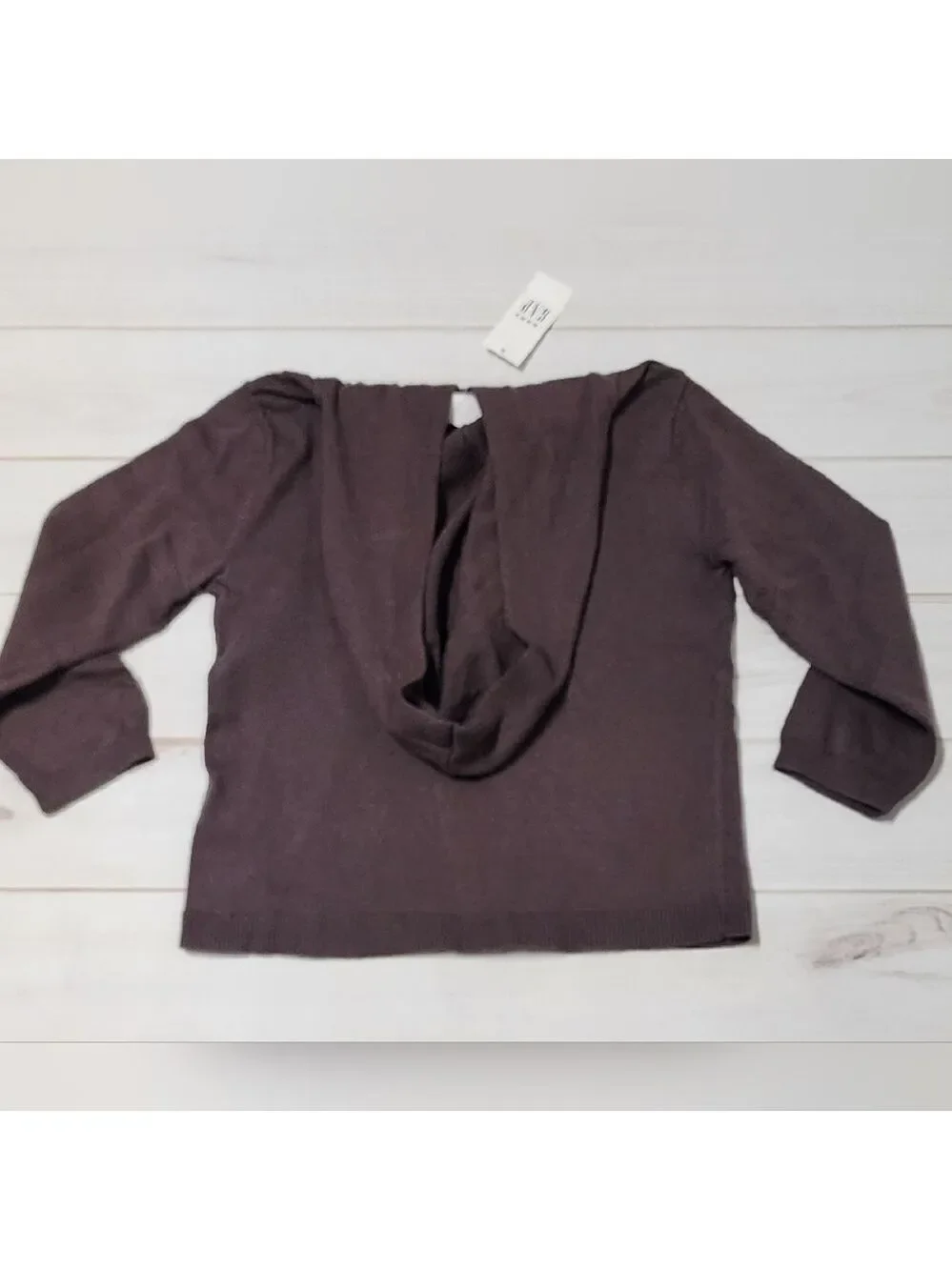 Baby Gap Hooded Plum Sweater Size 3 Years - New With Tags